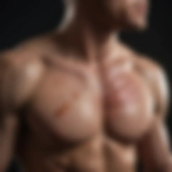 Graph depicting nutritional deficiencies related to muscle loss