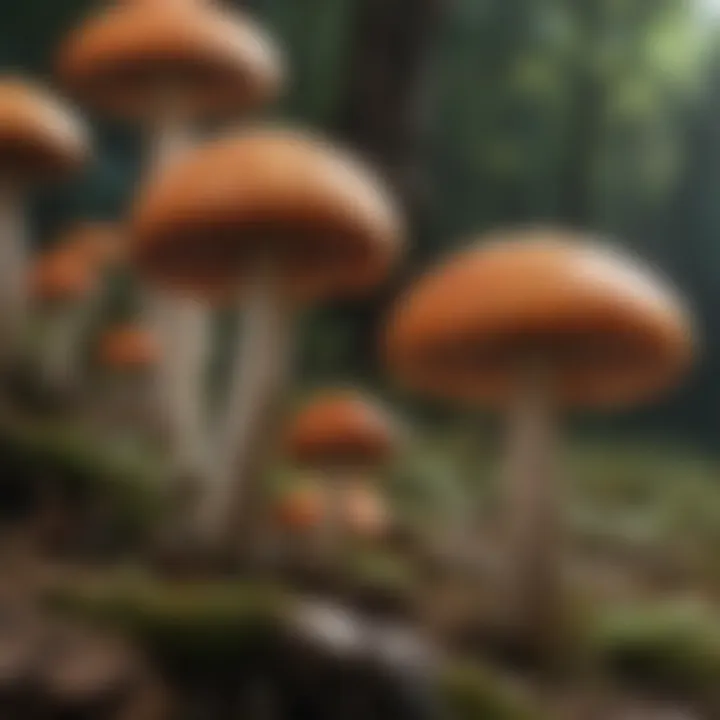 Symptoms of mushroom poisoning displayed visually