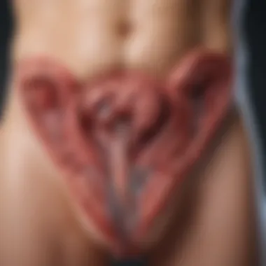 Visual Representation of UTI Illustration of a urinary tract with highlighted infection areas