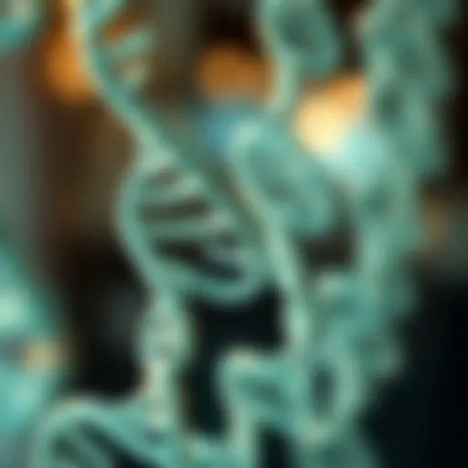 Illustration of DNA strands representing genetic testing