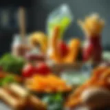 Promoting Healthy Eating Habits A diverse range of healthy foods promoting balanced diets