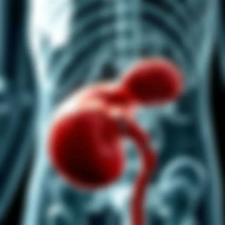 Diagram illustrating prostate anatomy and location
