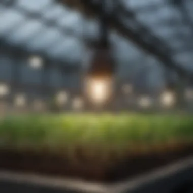 Innovative Seed Germination Technology High-tech seed germination machine in a greenhouse