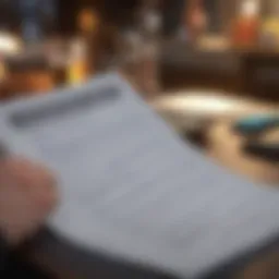 Illustration of a digital agreement being reviewed