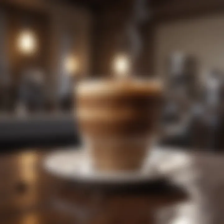 A serene coffee drinking experience capturing emotions