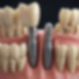 Diagram illustrating different types of dental implants