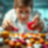 Illustration depicting various drug interactions and side effects