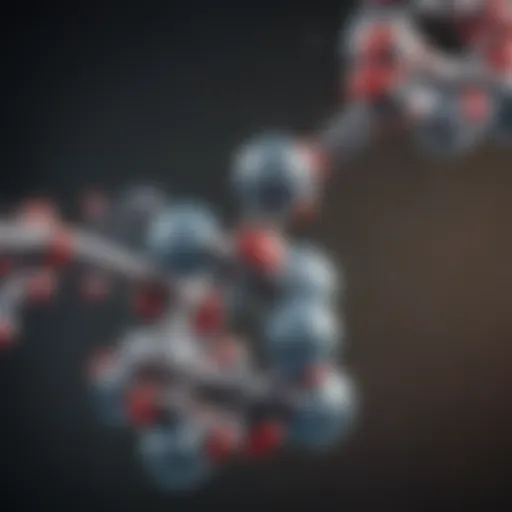 Illustration of testosterone molecule structure