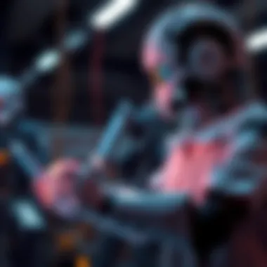 User Engagement with Chatbots A user engaging with a chatbot on a digital device.