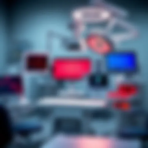 Advanced Electrophysiology Study Setup Electrophysiology study setup showcasing the advanced technology used in ventricular tachycardia ablation.