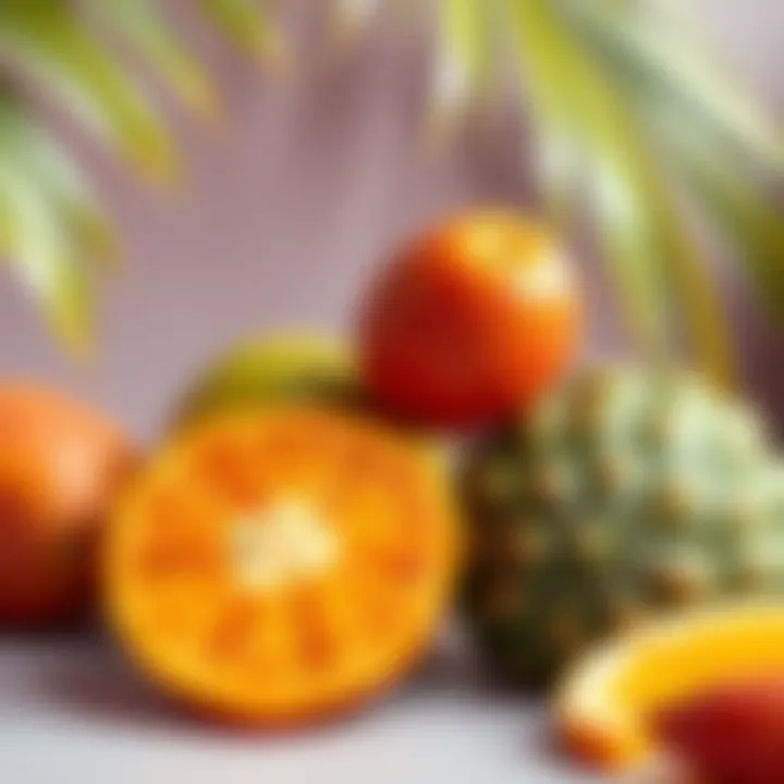 Luscious tropical fruits known for high Vitamin C content