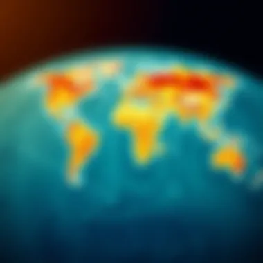 Map showing the impact of climate change on various regions