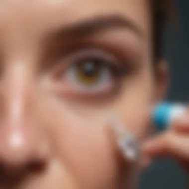 Consultation on Lanosterol Eye Drops with a Healthcare Professional A healthcare professional consulting about lanosterol eye drops