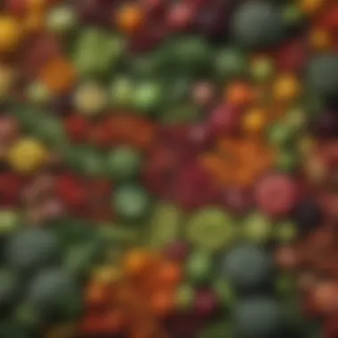 The Essence of Whole Food Plant-Based Nutrition A vibrant display of whole foods including fruits and vegetables